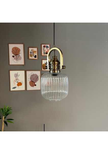 Mopa Cam Şeffaf Tekli Avize Delikli Eskitme Başlık Retro Sarkıt Lamba Restoran Salon Aydınlatma modelleri