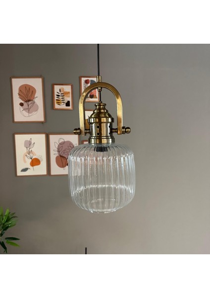 Mopa Cam Şeffaf Tekli Avize Delikli Eskitme Başlık Retro Sarkıt Lamba Restoran Salon Aydınlatma indirimleri