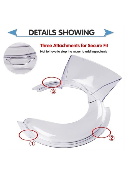 Kitchenaid Tilt-Head Stand Mikser Mikser Stand Aksesuarları Mutfak Parçaları Için Yarasa ve Sıçrama Muhafızları Karıştırma (Yurt Dışından) modelleri