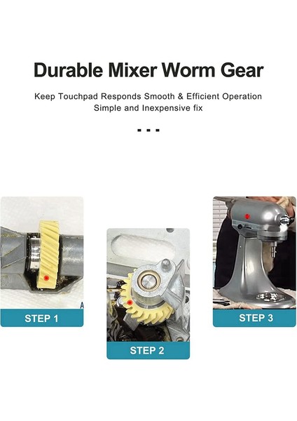 2pcs Mikser Solucan Dişli Değiştirme Whirlpool &amp; Kitchenaid Mikserler Dişli Değiştirme Parçaları 4162897 4169830 AP4295669 (Yurt Dışından) indirimleri