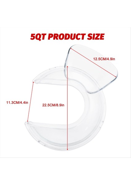 Mutfak ve Mikser Kase Kapakları Mutfakta 4.5-5 Quart Paslanmaz Çelik Kase, Stand Mikser Kasesi Kapakları (Yurt Dışından) fiyatları