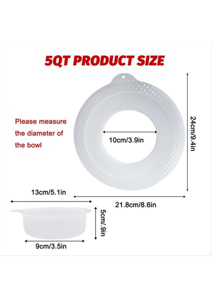 Mutfak ve Mikser Kase Kapakları Mutfakta 4.5-5 Quart Paslanmaz Çelik Kase, Stand Mikser Kasesi Kapakları (Yurt Dışından) modelleri