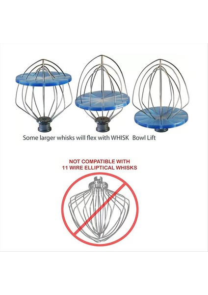 Kitchenaid Stand Mikser Aksesuarları Için Çırpma Silahisi Pro 6 Telli Karıştırma Kafası Dağılış Önleme Anti-Pison (Yurt Dışından) modelleri