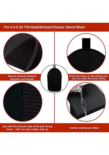 Kitchenaid Pad Için 2 Adet Kauçuk Kayma Önleyici Ped Sürgülü Makine Ped Mutfak Aletleri Ped (38CMX22CMX3MM) (Yurt Dışından) modelleri