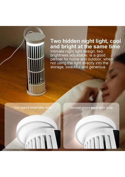 Yatak Odası Masası Mini Kule Fan Masa Soğutma Fanı 2 Vitesli Rüzgar Hızı Ayarı Elektrik Masası Fan Siyah (Yurt Dışından) modelleri