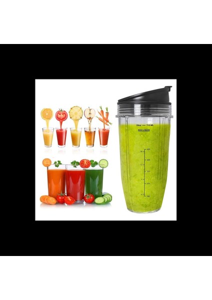 2 Paket Yedek 24 Oz Fincan, Nutri Ninja Otomatik Iq Serisi Blenders ile BL450/BL454/BL456/BL480/BL481 (Yurt Dışından)
