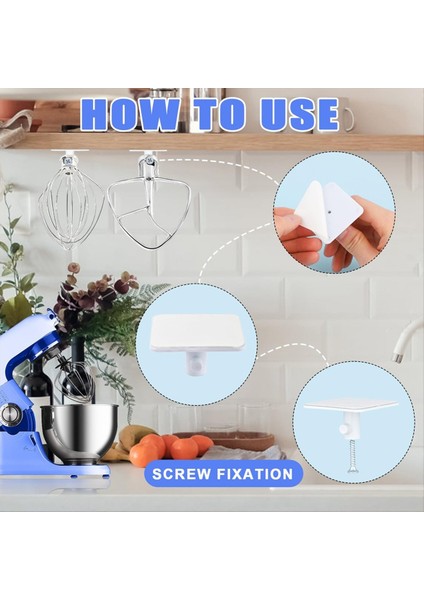 8pcs Stand Mikser Ek Tutucu, Mikser Ekleri Organizatör Evrensel Stand Mikser Montaj Aksesuarları Depolama Araçları (Yurt Dışından) fırsatları