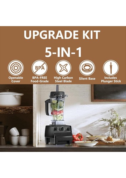 Vitamix Blender Sürahi 64OZ Için Kurcalama Ile, 5200 Vitamix Yedek Konteyner Için, 5000 6300 7500 PRO200/500/750 Serisi (Yurt Dışından) modelleri