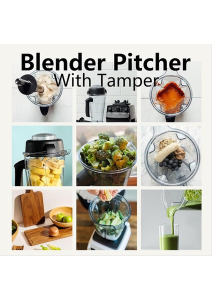 Vitamix Blender Sürahi 64OZ Için Kurcalama Ile, 5200 Vitamix Yedek Konteyner Için, 5000 6300 7500 PRO200/500/750 Serisi (Yurt Dışından) indirimleri