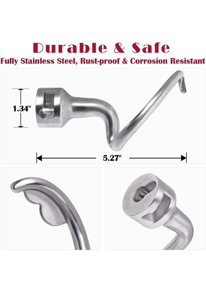 Kitchenaid Için Spiral Hamur Kancası 4.5-5 Quart Tilt-Head Stand Mixer, Mutfakaid Eki Için Hamur Kancası Yedek (Yurt Dışından) fiyatları