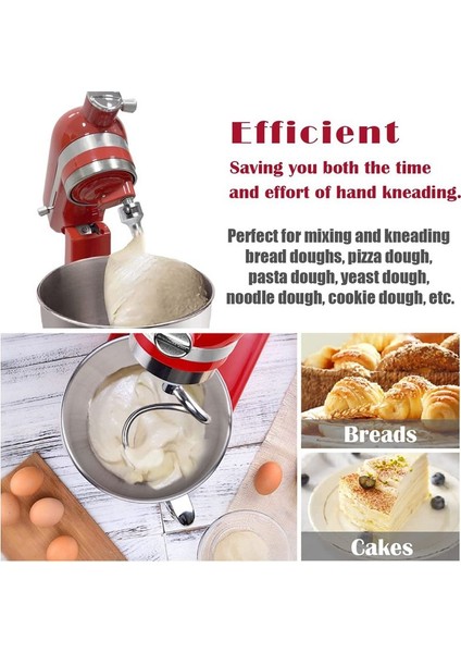 Kitchenaid Için Spiral Hamur Kancası 4.5-5 Quart Tilt-Head Stand Mixer, Mutfakaid Eki Için Hamur Kancası Yedek (Yurt Dışından) fırsatları