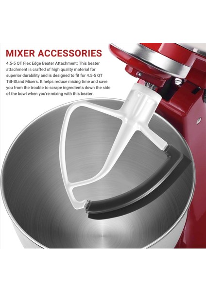 Kitchenaid Mixer Için Flex Edge Beater 4.5-5 Qt Tilt-Head Stand Mikser Ekleri, Mikser Kürek Aksesuarları (Yurt Dışından) indirimleri