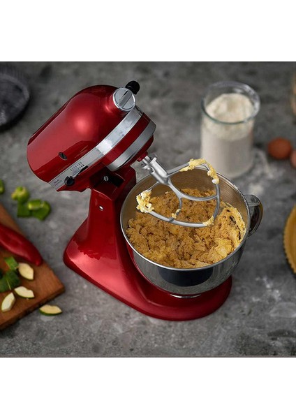 Kitchenaid Için 4.5-5qt Tılt-Head Stand Mikserleri Aksesuarları Karıştırma Kasesi+Döküm Koruyucu Kapak+Düz Karıştırıcı Eki (Yurt Dışından)