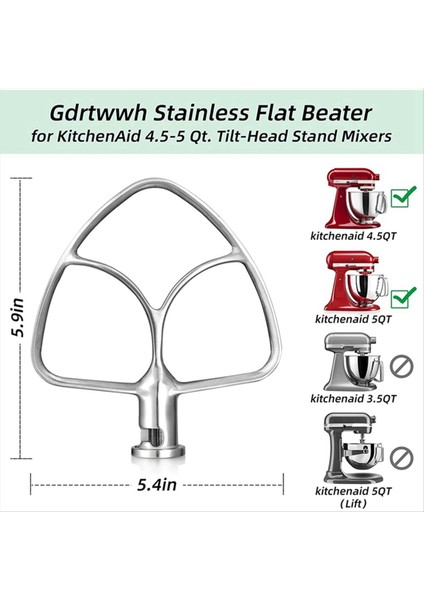 Kitchenaid Için 4.5-5qt Tılt-Head Stand Mikserleri Aksesuarları Karıştırma Kasesi+Döküm Koruyucu Kapak+Düz Karıştırıcı Eki (Yurt Dışından) modelleri