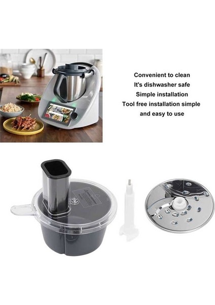 Thermomix Için Tm5 Tm6 Aksesuarları Sebze Kesici ve Dilimleyici Çok Fonksiyonlu Gıda Pişirme Blender Dilimleme Kilitleme Diski (Yurt Dışından) modelleri