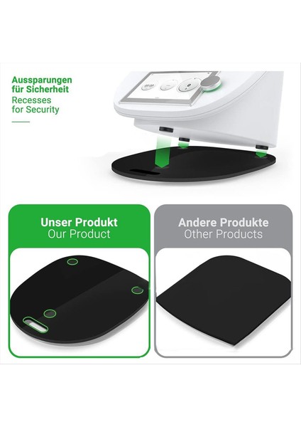 Kayma Tahtası Thermomix Tm5 Tm6 Tm6 Blender Planörler Için Uygun Slip Mat Zahmetsiz Hareketli Hareketli Yuvarlanma Tahtası Pedi Siyah (Yurt Dışından) fırsatları