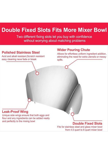 Kitchenaid Kaseleri Için Koruyucu Kapak Hazine Paslanmaz Çelik Dökme Kanalı Dökme Aksesuarları (Yurt Dışından) indirimleri