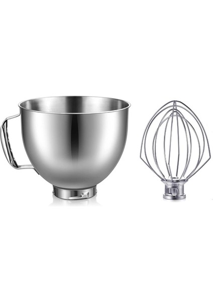 Paslanmaz Çelik Kase Mutfakta Için Yumurtacı 4.5-5 Tilt Head Stand Mixer Kitchenaid Mikser Kase Bulaşık Makinesi Güvenli (Yurt Dışından)
