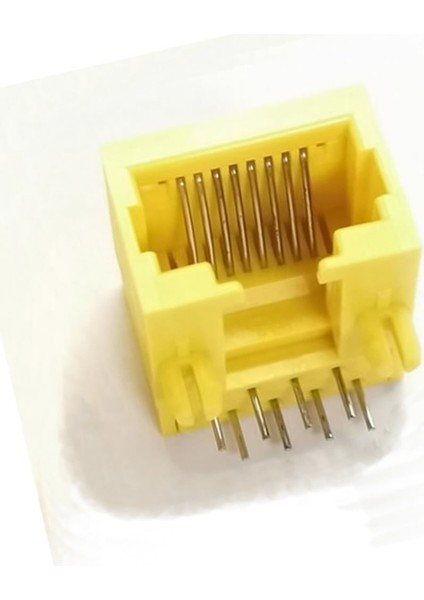 8P8C Plastik Sarı RJ45 Soket Ethernet Bağlantı Soketi 8 Pin Pcb fiyatları