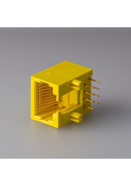 8P8C Plastik Sarı RJ45 Soket Ethernet Bağlantı Soketi 8 Pin Pcb fırsatları