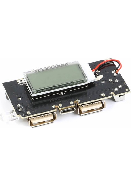 Powerbank Devresi LCD Ekranlı 5V 1A Dual USB Çıkış Micro USB Giriş Lityum Lion 18650 Pil Şarj Mobil