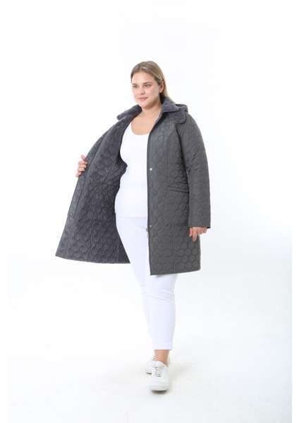 İthal Yumuşak Kürklü Mont, Büyük Beden , Tavşan Tüylü Kaban, Su Itici Mont,kapitone Mont,diz üstü