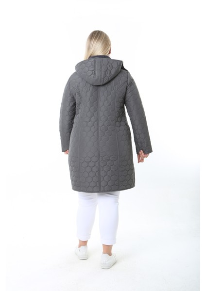 İthal Yumuşak Kürklü Mont, Büyük Beden , Tavşan Tüylü Kaban, Su Itici Mont,kapitone Mont,diz üstü