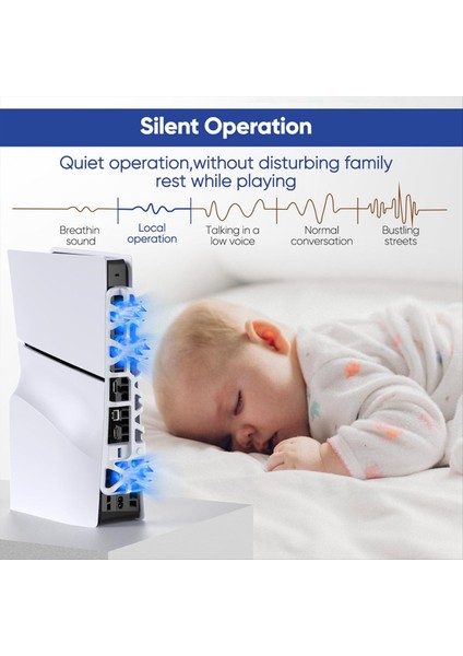 Ps5 Ince Konsol Için Soğutma Fanı, Bellek Fonksiyonu ve LED Işık, Serin Aksesuarları Olan Sessiz Soğutma Sistemi -Beyaz (Yurt Dışından) fırsatları