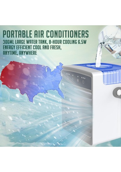 Taşınabilir Klimalar, USB Kişisel Mini Klima, Sisli Evaporatif Hava Soğutucu, Oda, Çadır, Araba Için (Yurt Dışından) fırsatları