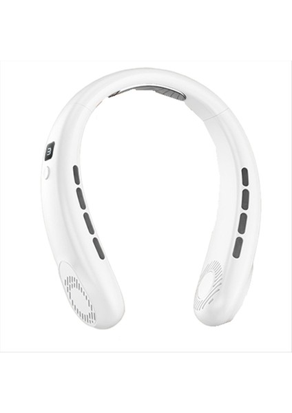 Yaprak Daha Az Boyun Asılı Küçük Fan USB Şarj Açık Portatif Taşınabilir Spor Boyun Asma Fan Esansiyel Yaz C (Yurt Dışından)