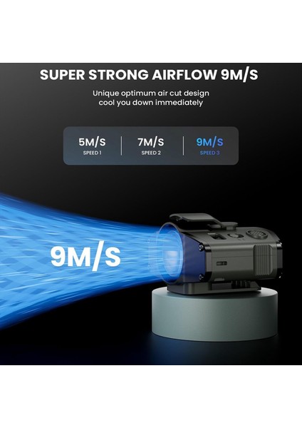 Taşınabilir Mini Bel Klipsli Fan, 8000MAH Pil Işletilmiş Elsiz Giyilebilir Kolye Fan, Güçlü Soğutma Fanı Ordu Green (Yurt Dışından) fırsatları