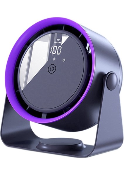 Sessiz Masaüstü Elektrik Fan 360 ° Rotasyon Ev Ofisi USB Şarj Taşınabilir Hava Soğutma Dolaşım Fan (Yurt Dışından)