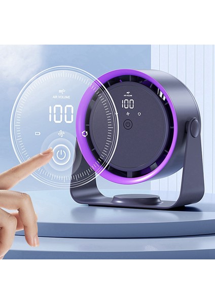 Sessiz Masaüstü Elektrik Fan 360 ° Rotasyon Ev Ofisi USB Şarj Taşınabilir Hava Soğutma Dolaşım Fan (Yurt Dışından) fiyatları