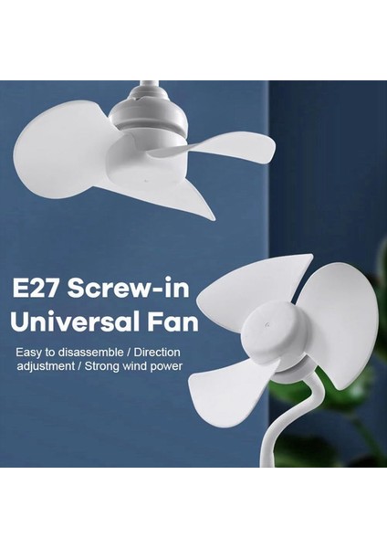 E27 Vidalı Evrensel Fan, 3 Bıçak E27 Iplik Taban Tavan Fanı, Düşük Gürültü Soğutma Fanı, E27 Iplik Tavan Fanı (Yurt Dışından) modelleri