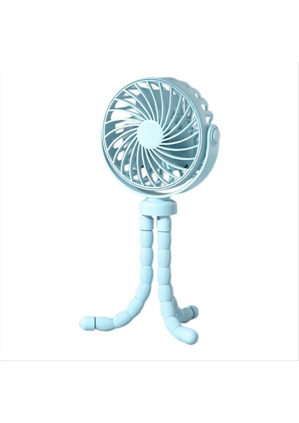 Ahtapot Hayranı, Masaüstü Kamp Fanı, USB Şarj Edilebilir Tripod Fan, Hafif Fan Mavisi (Yurt Dışından)