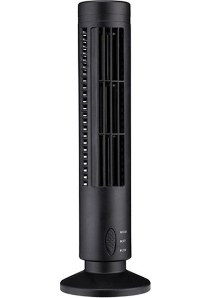 Yeni USB Tower Fan Bladess Fan Tower Elektrik Fan Mini Dikey Klima, Bladess Daimi Fan Siyah (Yurt Dışından)