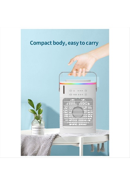 Taşınabilir Klimalar, 4 Rüzgar Hızı ve LED Işığı ile Kişisel Evaporatif Hava Soğutucu, Küçük Masaüstü Sessiz Soğutma Fanı (Yurt Dışından) indirimleri