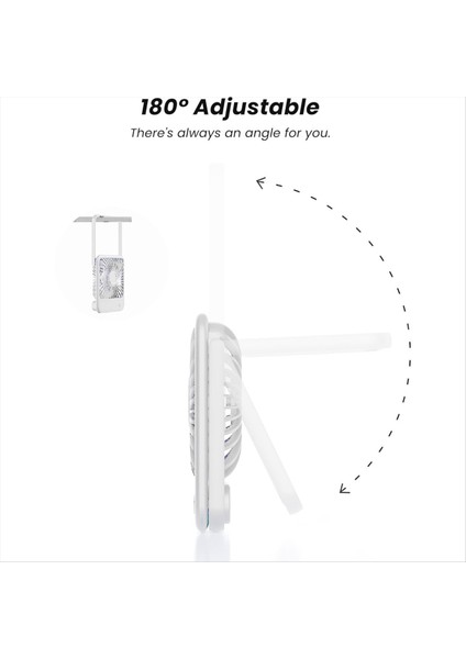 180 ° Eğim Katlanması ve 3 Hız Ayarlı Güçlü Rüzgar Ultra Sessiz Küçük Fan, Usb-C Kablolu Güçlü Mini USB Fan (Yurt Dışından) fırsatları