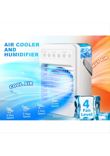 Taşınabilir Klimalar Evaporatif Hava Soğutucu Nemlendirici 7 Renk Oda Ofis Için Hafif Kişisel Klima Fan (Yurt Dışından)