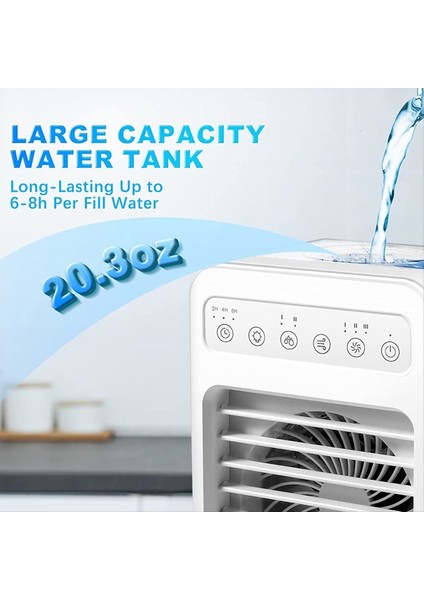 Taşınabilir Klimalar Evaporatif Hava Soğutucu Nemlendirici 7 Renk Oda Ofis Için Hafif Kişisel Klima Fan (Yurt Dışından) modelleri
