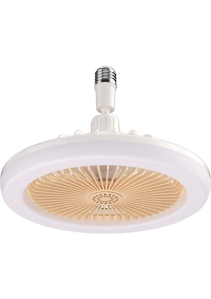 Uzaktan Kumandalı Tavan Fanı ve 30W LED Lamba Fanı Akıllı Sessiz Tavan Fanı E27 Dönüştürücü Taban Gri (Yurt Dışından) indirimleri