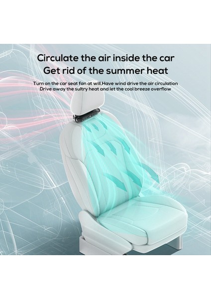 Araba Koltuğu Fanı, Taşınabilir, USB ile Çalışan, Araba Başlığı Soğutma Fanı, Ayarlanabilir, Iç Fan, Araba Koltuğu Geri Için Küçük Fan (Yurt Dışından)