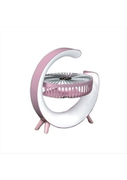 LED Çok Renkli Masaüstü Fan, Ortam Işığı, USB Şarjı, Büyük Hava Hacminin Ayarı, Sessiz Küçük Elektrik Fan A (Yurt Dışından)