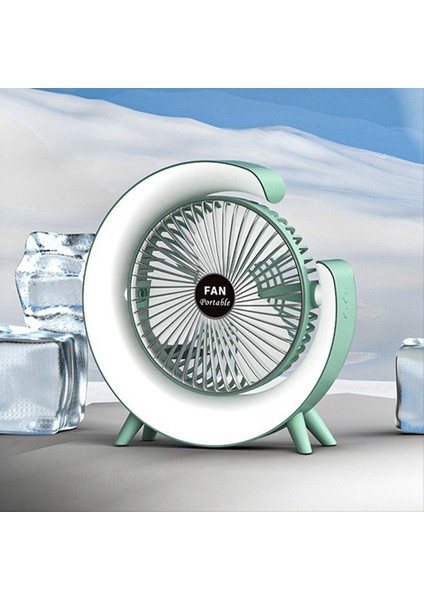 LED Çok Renkli Masaüstü Fan, Ortam Işığı, USB Şarjı, Büyük Hava Hacminin Ayarı, Sessiz Küçük Elektrik Fan A (Yurt Dışından) indirimleri