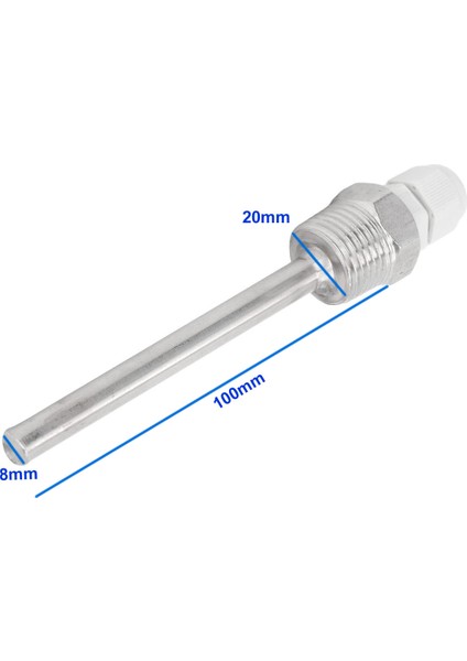 Metal Sensör Probu 100MM Çelik Kılıf Kutu Sıcaklık Isı Termo Tüp Boru D818B20 Ntc LM35 PT100