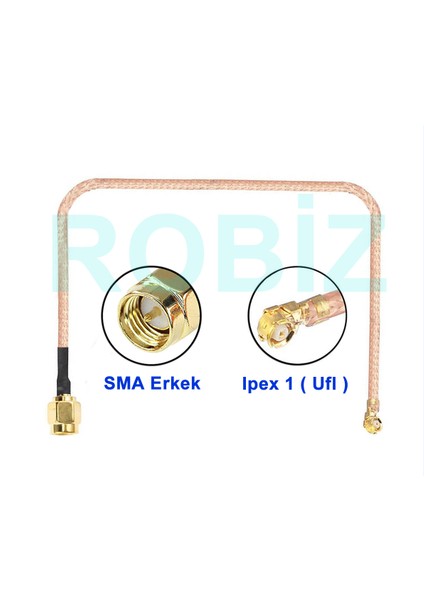 15CM Sma Erkek Ipex1 Mhf1 Rf Bağlantı Kablosu Altın Kaplama Soket Konnektör Koaksiyel Kablo Ufl