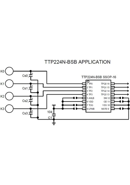 TTP224N-BSB 4 Buton Kapasitif Dokunmatik Sensör Entegresi SSOP16 Algılayıcı Işık Lamba Vantilatör fırsatları