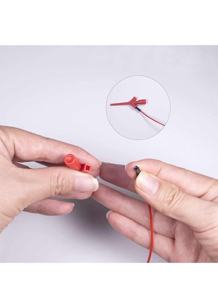 Kanca Tip Test Prob Çifti 2mm 30CM Mini Test Lojik Analizör Lehimsiz Tutucu Yakalayıcı Tel Klips
