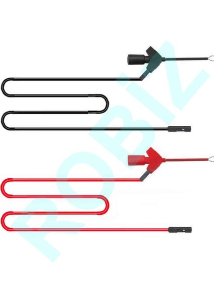 Kanca Tip Test Prob Çifti 2mm 30CM Mini Test Lojik Analizör Lehimsiz Tutucu Yakalayıcı Tel Klips