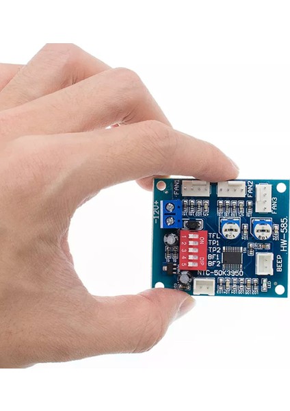 3 Kanal Dc 12V 4A Pwm Fan Hız Kontrol HW585 Otomatik Sıcaklık Kontrol Ntc Sensör Buzzer Uyarı Pc fiyatları